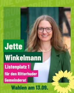 Unsere Listenplätze 1-6 für die Gemeinderatswahl am 13.09.
#gruene #ritterhude