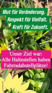 Wir hatten das Radförderkonzept angestoßen und jetzt geht es um die Umsetzung. So drängen wir darauf, dass alle Bushaltestellen Fahrradbügel erhalten. Leider ist das nicht an jeder Haltestelle umsetzbar.
Wenn ihr Ritterhude noch Fahrradfreundlicher wollt dann wählt GRÜNE am 13.09.2026.
Ihr könnt auch Mitglied werden. Das würde uns freuen.
#gruene #wahl #ritterhude #fahrrad