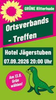 Ort: Hotel Jägerstuben, Struckbergstr, Ritterhude.
Jede und jeder Interessierte kann teilnehmen und mit uns reden. Wird freuen uns darüber.
#gruene #ritterhude #politik #gemeinderat